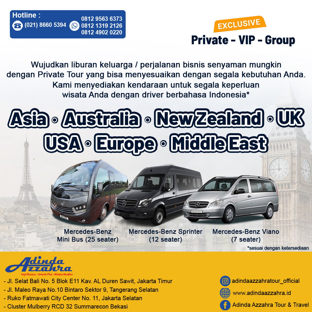 Private sewa mobil Eropa Jepang Dubai Turki