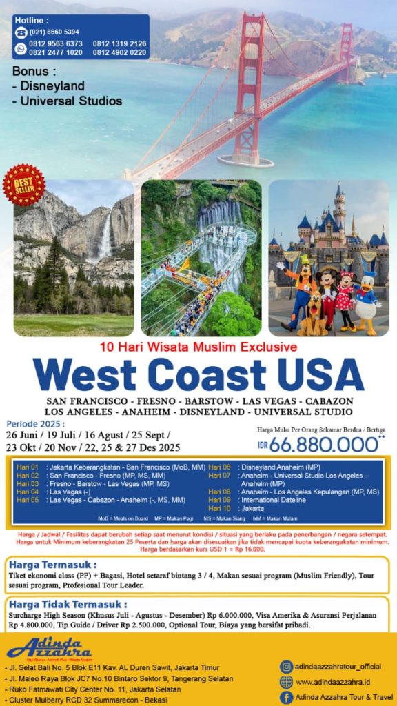 10 Hari Halal Tour ke Amerika