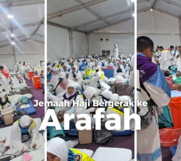 Jemaah haji ke arafah armuzna
