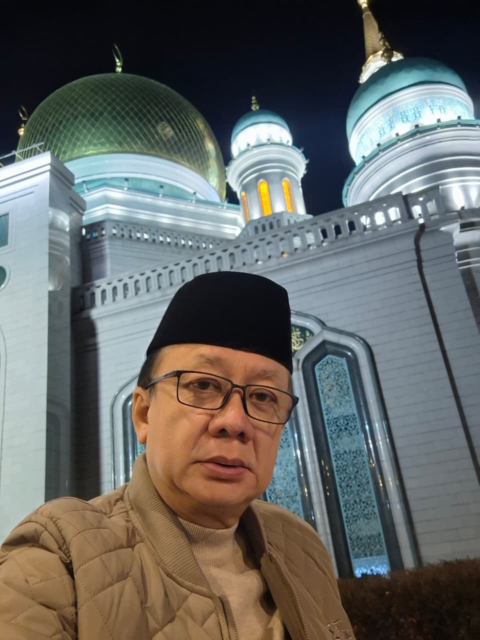 priyadi abadi di masjid agung moskwa rusia